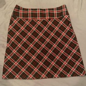 Plaid pencil skirt